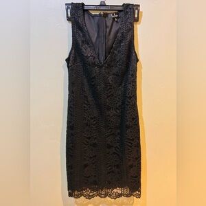 Lulu's Little Black Lace Mini Dress. Sleeveless. Women's Size Small.